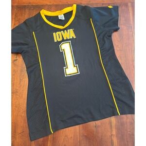 Iowa Hawkeyes Football Jersey Large Youth 12/14 Black Gold Rivalry‎ Threads 91